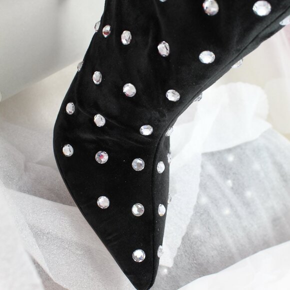 NEW Valentino Garavani Jeweled Crystal Ankle Boots – Glamorous Statement Heels - Picture 10 of 16